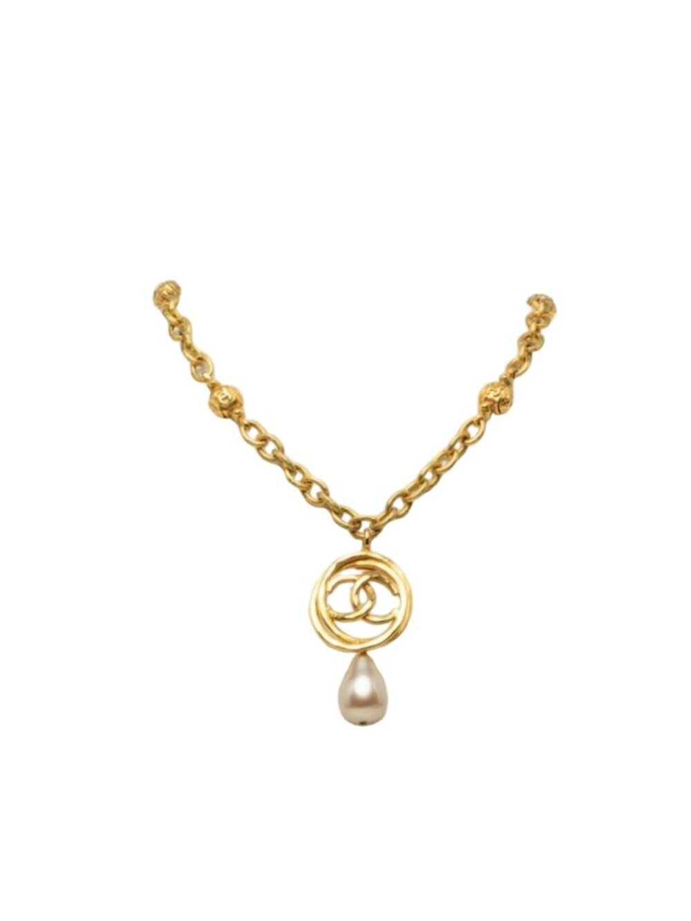Chanel CC Logo Vintage Necklace 28